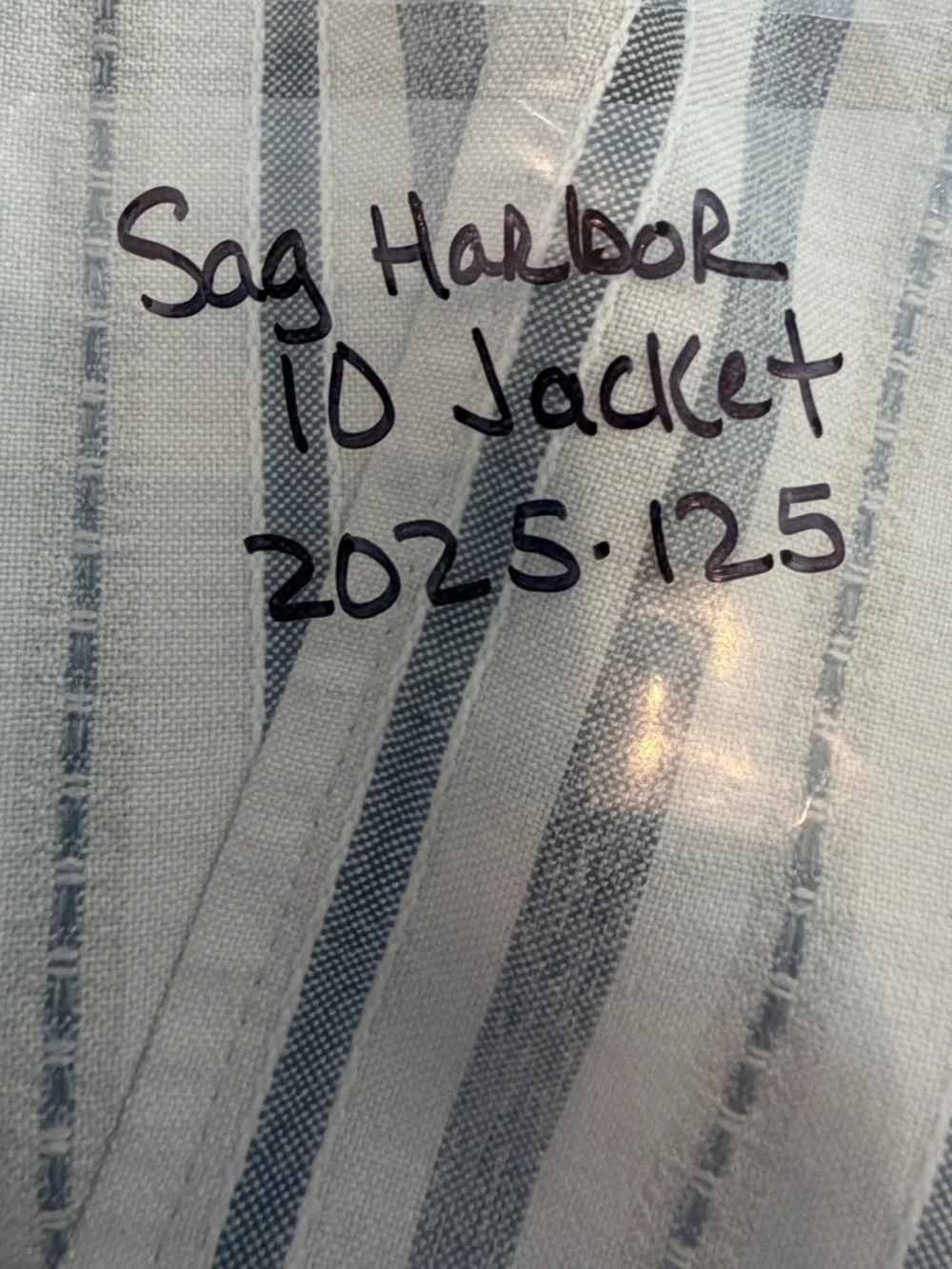 Sag Harbor Striped Blazer Top Size 10 Beige Button Front Career Jacket